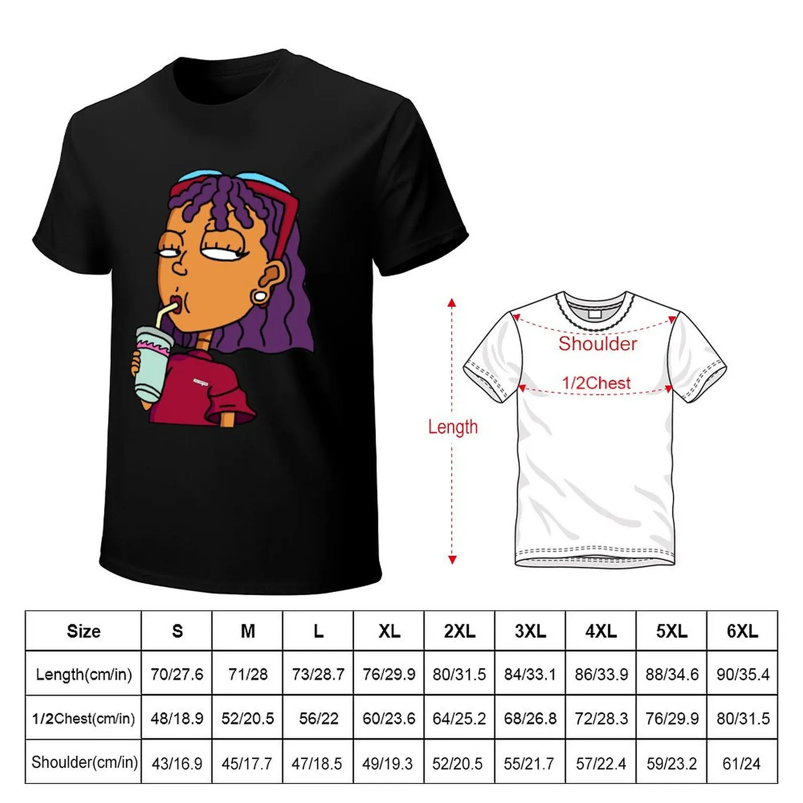 Rocket Power Reggie T-Shirt Fashion Casual Short Sleeve T-Shirt
