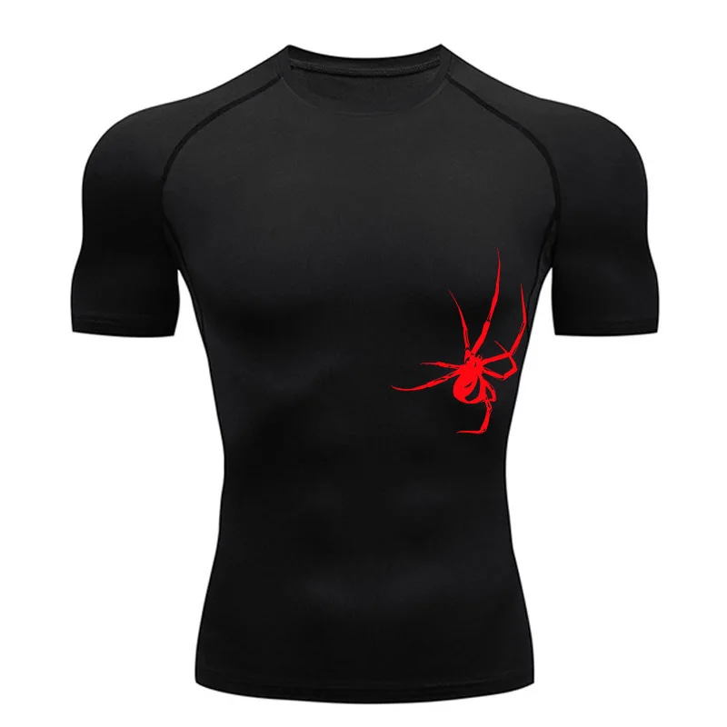 Camiseta de manga corta para hombre, ropa deportiva de compresión, transpirable, para culturismo, entrenamiento, Fitness, 4xl