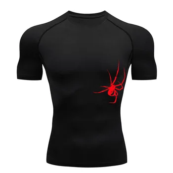 T-shirt estiva a maniche corte Camicia da corsa Abbigliamento sportivo a compressione da uomo Traspirante Bodybuilding Top Allenamento Abbigliamento fitness 4XL