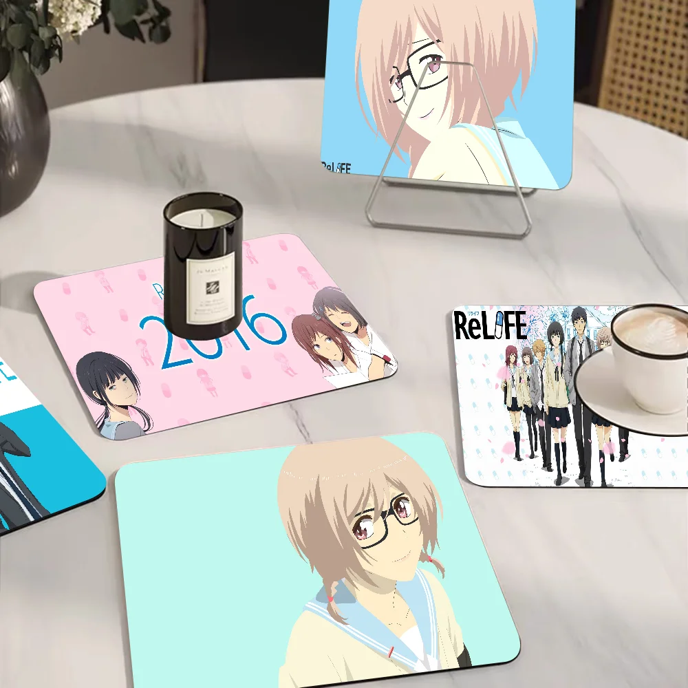 Anime ReLIFE Exquisite Kitchen Drain Pad Super Absorbent Dinnerware Placemat Desktop Decor Pads Drying Rug Bathroom Mat