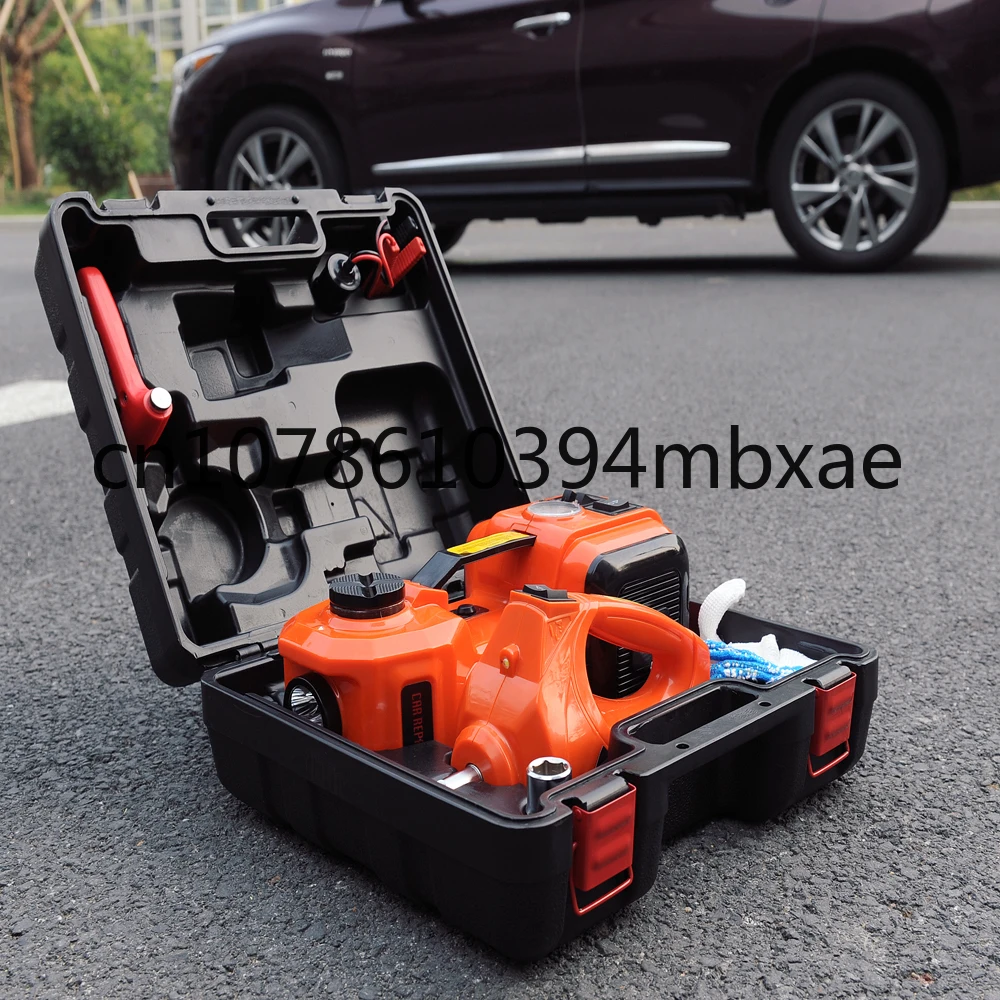 

12V 5Ton Car Jack Electric Hydraulic Jack Protable Tire Jack Electric Wrench Impact Socket Wrench Tire Inflator LED Light 4 in 1