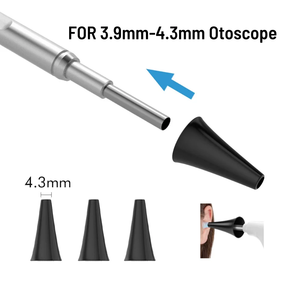 3.9mm 4.3mm accessori per otoscopio digitale set di Specula per l\'orecchio strumenti di ispezione del canale auricolare