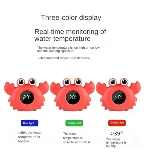 1PC Baby Bath Temperature Meter Floating Digital Water Baby Bath Temperature Meter LED Display Temperature Tester Safety Cartoon