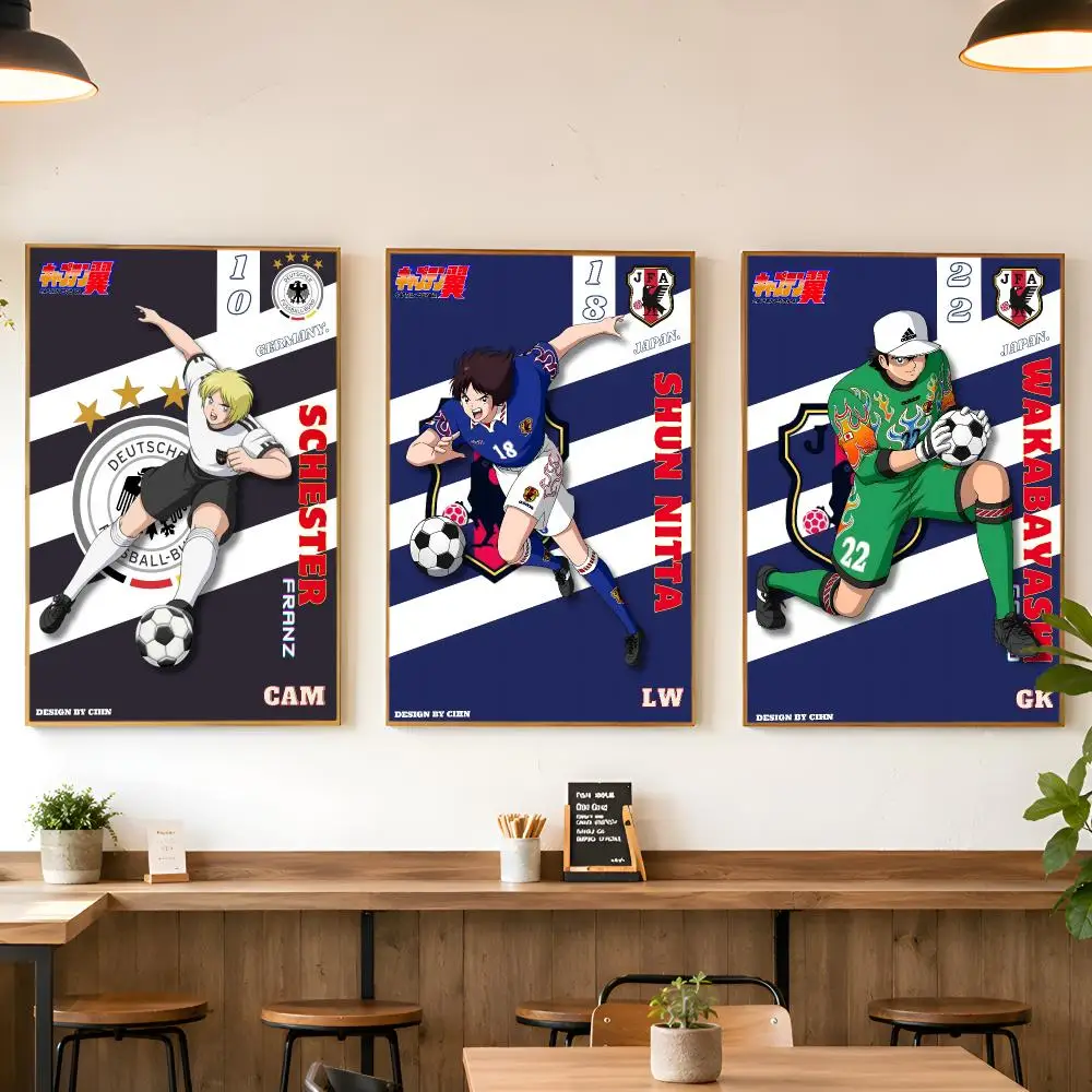 C-Captain T-Tsubasa Poster Matte Wall Peel And Stick Decor Bedroom Living Room Office Dorm Home