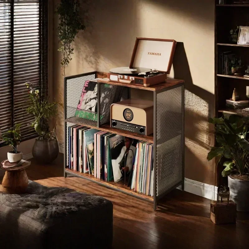 Factory Household Goods Living Room Furniture Record Player Rack Vinyl Record Storage Rack Record Display Packaging