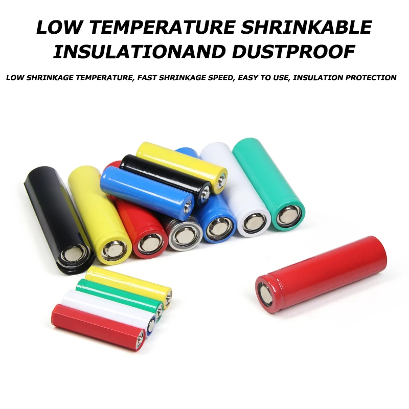 20/50/100pcs 18650 PVC Heat Shrink Wrap Pre-cut Insulated Wrapping Sleeving Shrinkable Heat-shrink Tubing Battery Film Case