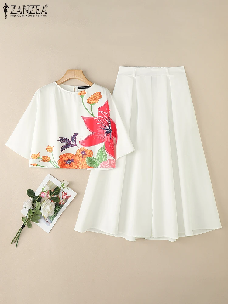 

ZANZEA модные женские осенние брючные комплекты из 2 предметов, комплекты из двух предметов, блузка с рукавами 3/4, брючный костюм, элегантные рабочие спортивные костюмы 2025