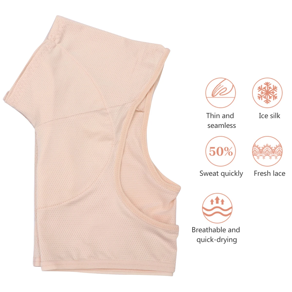 

Sweat-proof Vest Underarm Pads 88 Polyester Sweat-absorbing Reusable Underarm Sweat Vest Breathing Elasticity Summer Yoga