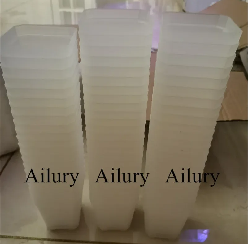 Small Square Transparent Generous Fleshy Flower Pot Potted Desktop Pot Seedlings,Outdoor Planter Garden Supply