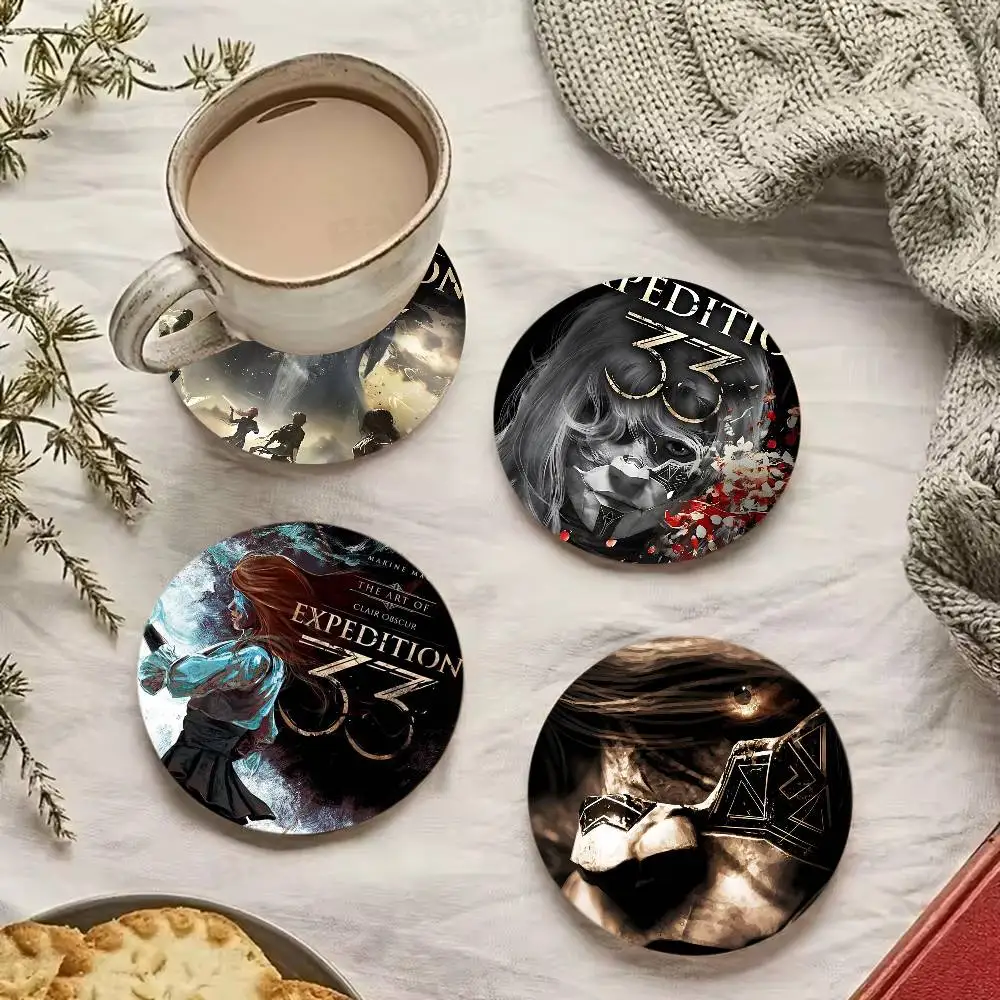 

Dark Fantasy Games E-expedition 33 1pc Pattern Coaster Tea Cup Heat Insulation Pad Anti-scalding Anti-slip Table Bowl Plate Mat