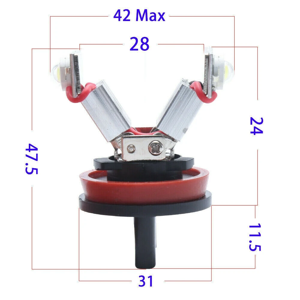 

1 комплект автомобильных светодиодных ламп Halo Angel Eyes H8 6 Вт белые лампы для BMW E90 E92 E93 E89 E60 E70
