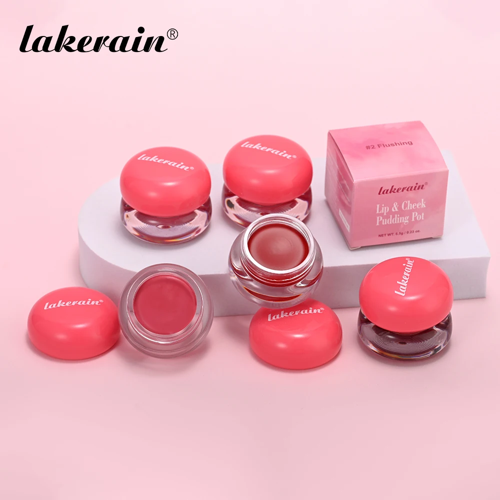 2 IN 1 Matte Pudding Pot Lip & Cheek Blush Long Lasting Waterproof High Color Natural Pink Face Blusher Cosmetic Korean Makeup