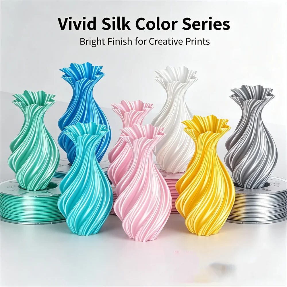 LANDU Silk PLA 3D Printer Filament 1.75mm Silk PLA Filament 3D Printing Materials 1kg Rolls High Quality Material 4