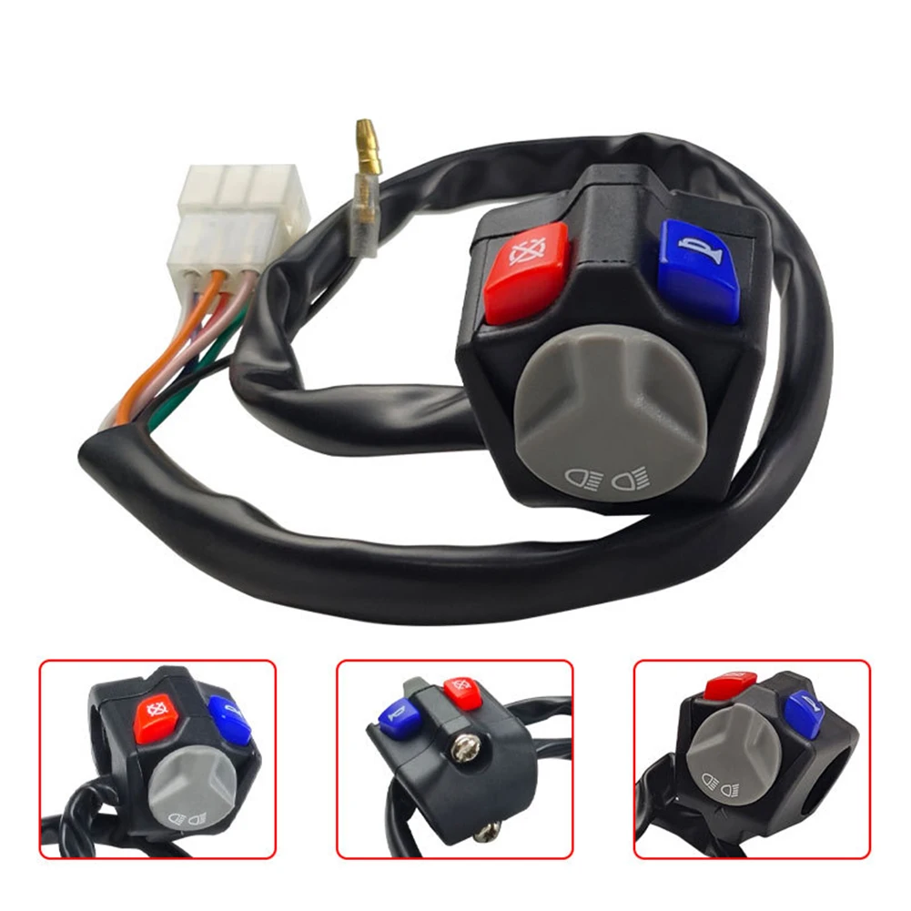 Motorcycle Handlebar Switch Headlight Horn Kill Switch For Motorcycle ABS Material Anti-corrosion Direct Installation