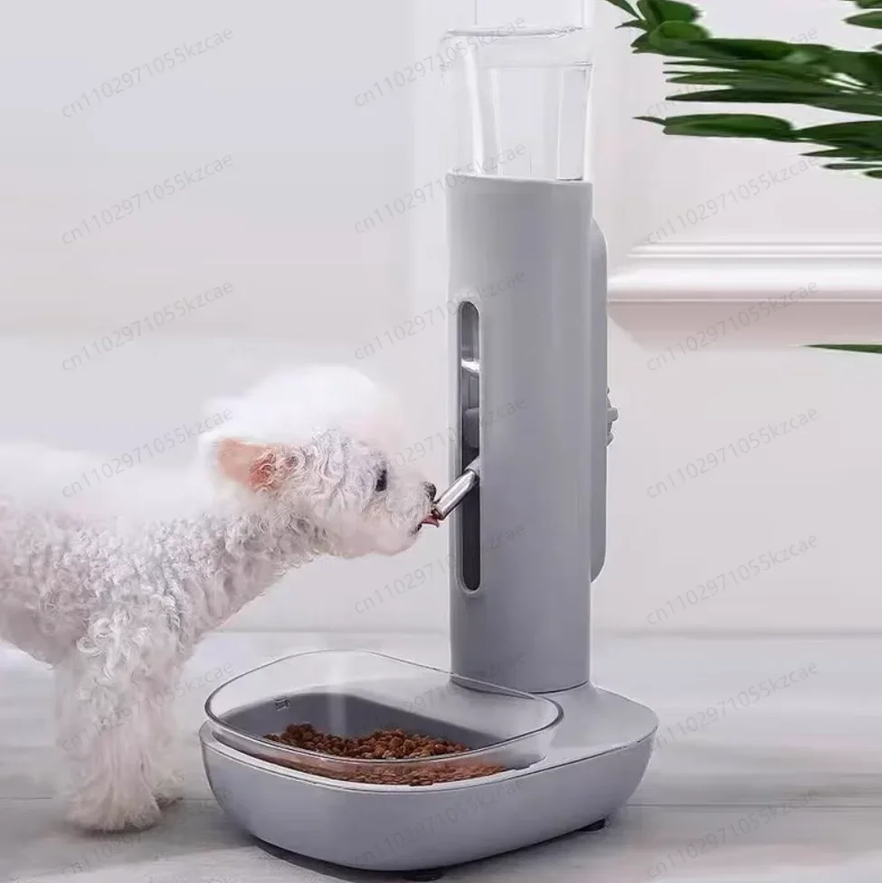 No-Mess Hanging Pet Fountain: Drip-Free Water & Food Feeder Bowl, Prevents Wet Chin & Neck