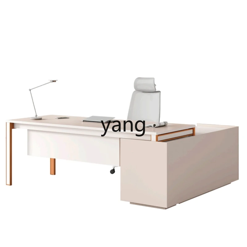 

LH Simple Modern Office Desk and Chair Set Fashionable Executive Single Desk