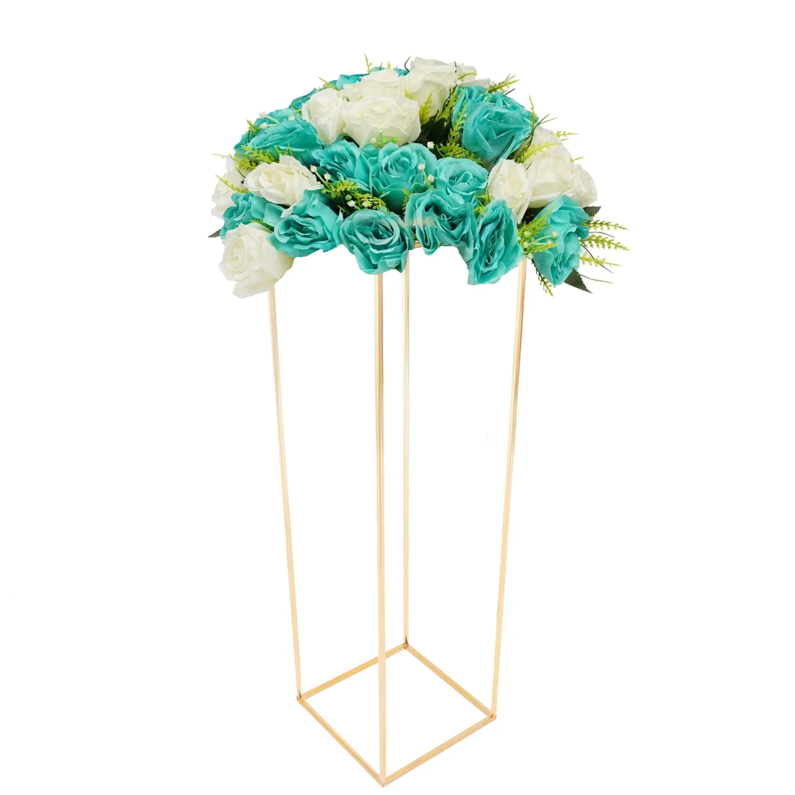​​Modern Geometric Flower Display Stand Gold Iron Material 1.5kg Lightweight for Wedding Anniversary Event Decoration​​