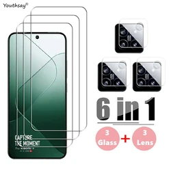 Full Gule Glass For Xiaomi 14 Tempered Glass Xiaomi 14 13 Screen Protector Protective Phone Camera Lens Film For Xiaomi 14 Glass