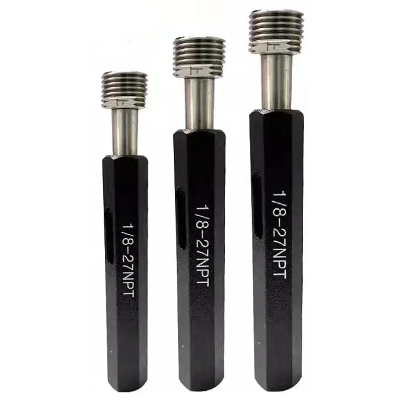 NPT Tapered Pipe Thread Plug Gauge, High Precision External Thread Inspection Gauge NPT1/8 NPT1/4 Pipe Thread Proofing Tool