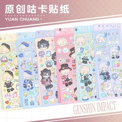 Yuan Shen Fontaine Gooka Sticker Neuvillette Wriothesley Print Stationery Stickers Lyney Lynette Decoration Furina Freminet