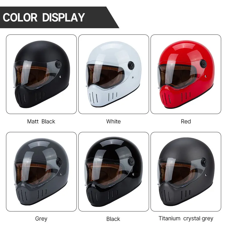 High Quality Full Face Motorcycle Safety Cap White Matt Black Helmet Riding Motocross Racing Motorbike Helmets Cascos Para Moto