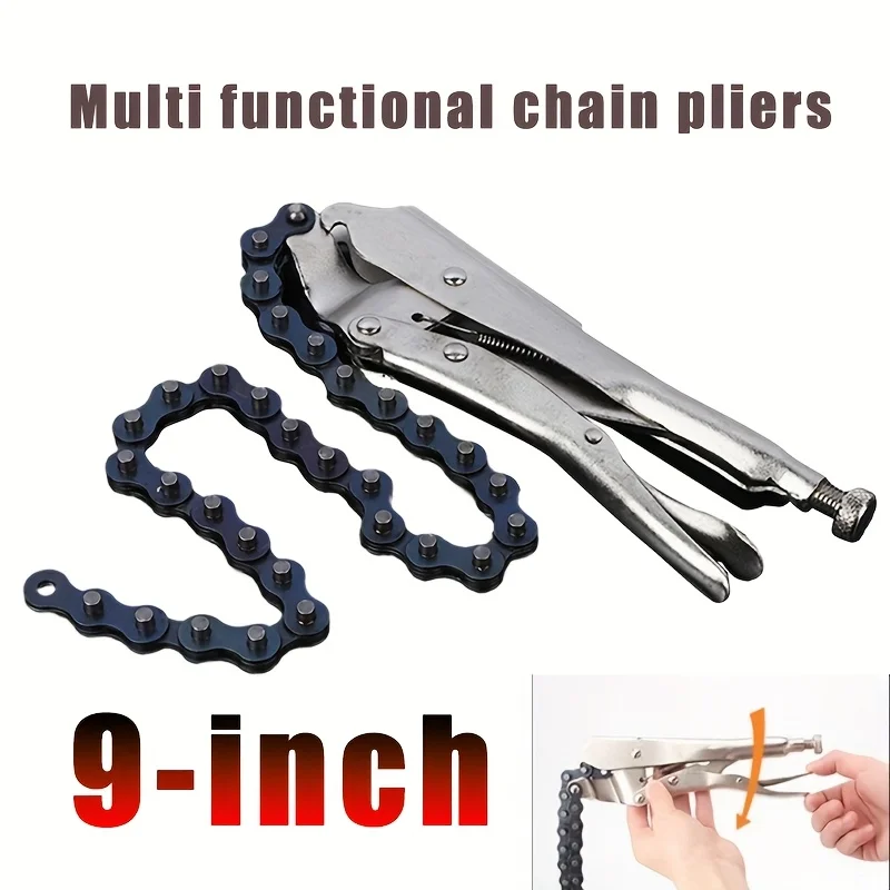 

9 Inch Multi Functional Chain Pliers For Replacing And Fixing Pipeline Chains With C-Type Snap Rings A Universal Tool