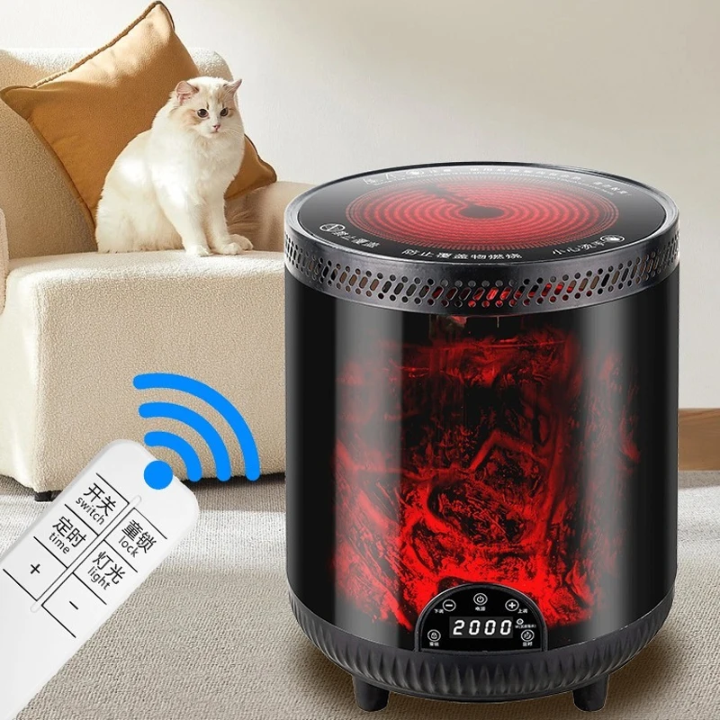 Electric fireplace simulated flame heater 2000W household bathroom heater bedroom hot air blower