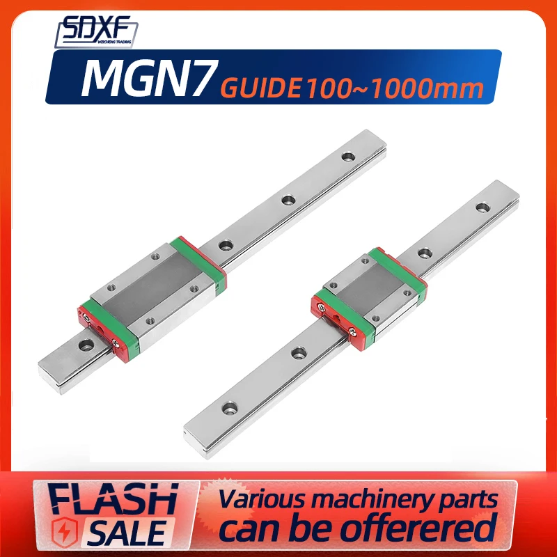 miniature guide rail 1pcs MGW7100 150 200 250 300 350 400 450 500 550 600 650 700 750 800 850 1000mm 1PCS slider MGW7C/MGW7H