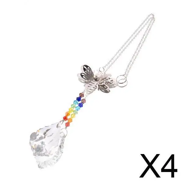 

4x Crystals Rainbow Outdoor Indoor Hanging Ornament - Style D