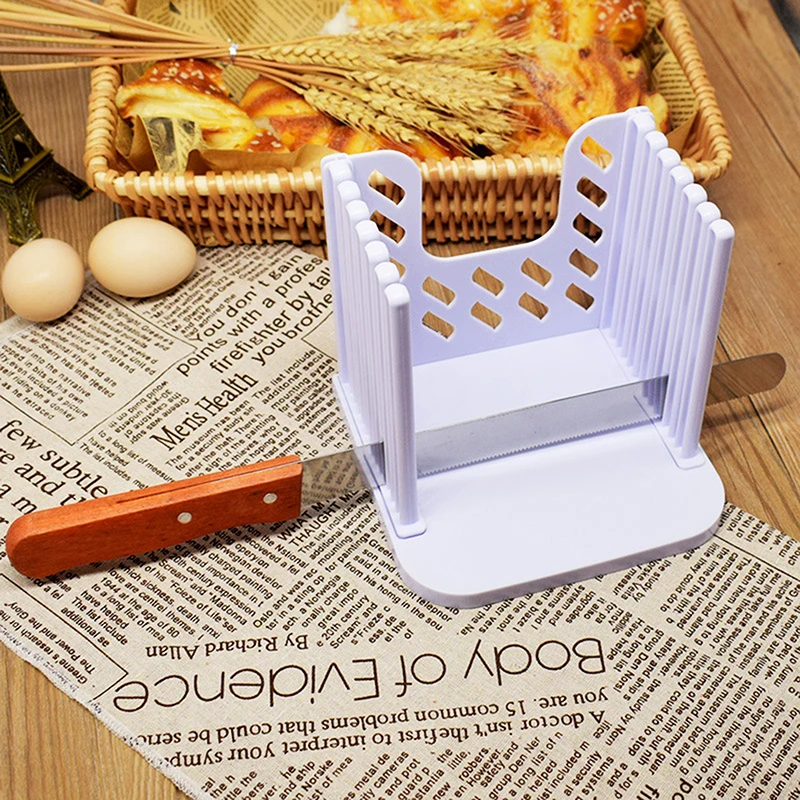 Foldable Toast Bread Slicer Stand Plastic Cutting Tool Sandwich Cutter Mold Loaf Cutter Rack Baking Tool Kitchen Gadgets
