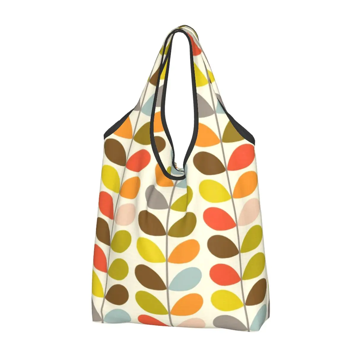 Orla Kiely Grocery Bags Durable Large Reusable Recycle Foldable Heavy Duty Flower Floral Shopping Tote Bag Washable With Pouch