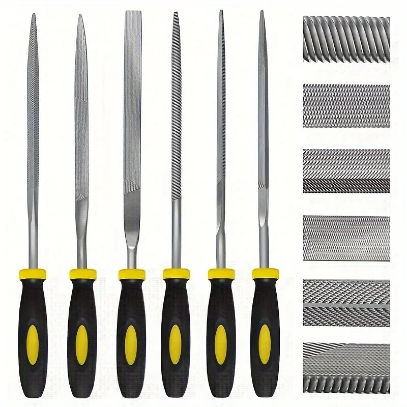 Mini Needle File Set High Carbon Steel Precision Tools for DIY and Woodworking Carving Rubber Handle Jewelry tools