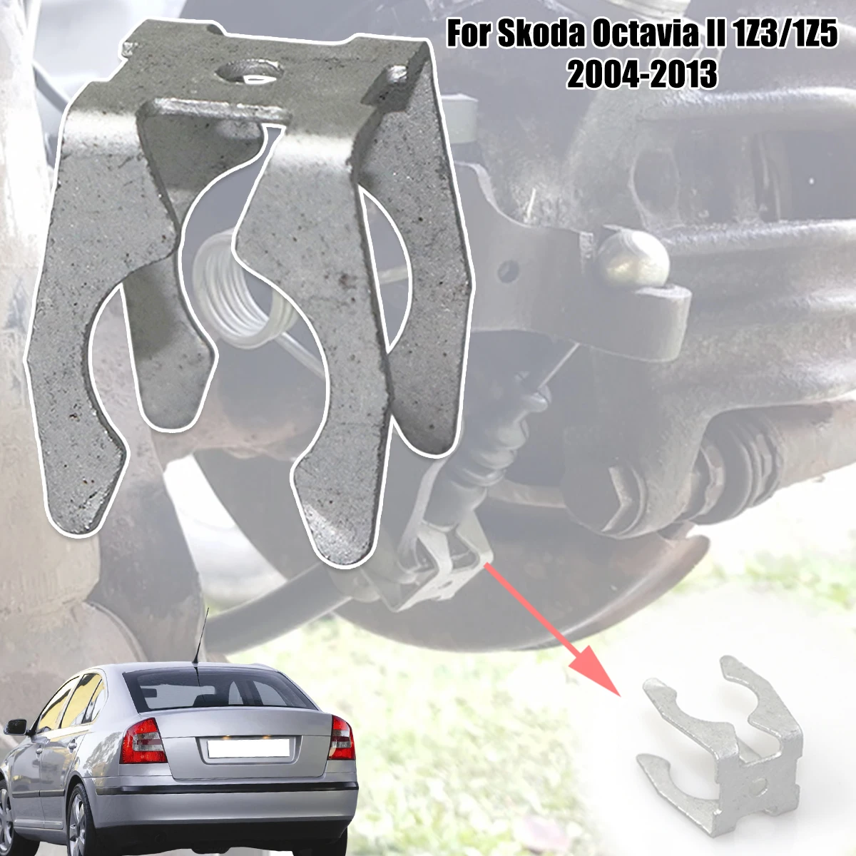 For Skoda Octavia II 1Z3/1Z5 2004 - 2013 Parking Brake Cable Clip 1H0609747 Stable Cable Securing Rear Disc Brake Cable Retainer