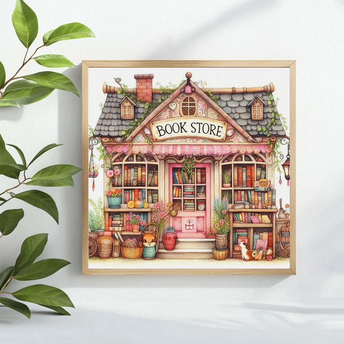 1 Set mit 40x40cm-15,7x15,7-Zoll und 50x50cm-19,7x19,7-Zoll, 11CT/14CT bedrucktem Stoff, Kreuzstich-DIY-Set, große Größe, Geschenkset – Detail 2