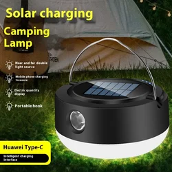 Waterproof Solar Power Tent Lamp Built In Battery Outdoor Portable Hanging Lamp 5 Modes Ligthing Solar Panel Camping Light