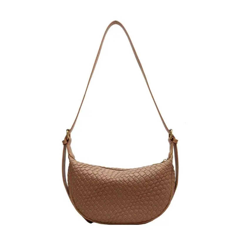 Woven Knot Decoration and Handbag for Shopping Dating Wedding Banque Upscale Vintage Fashion Crescent Hand Carrying Bag сумка