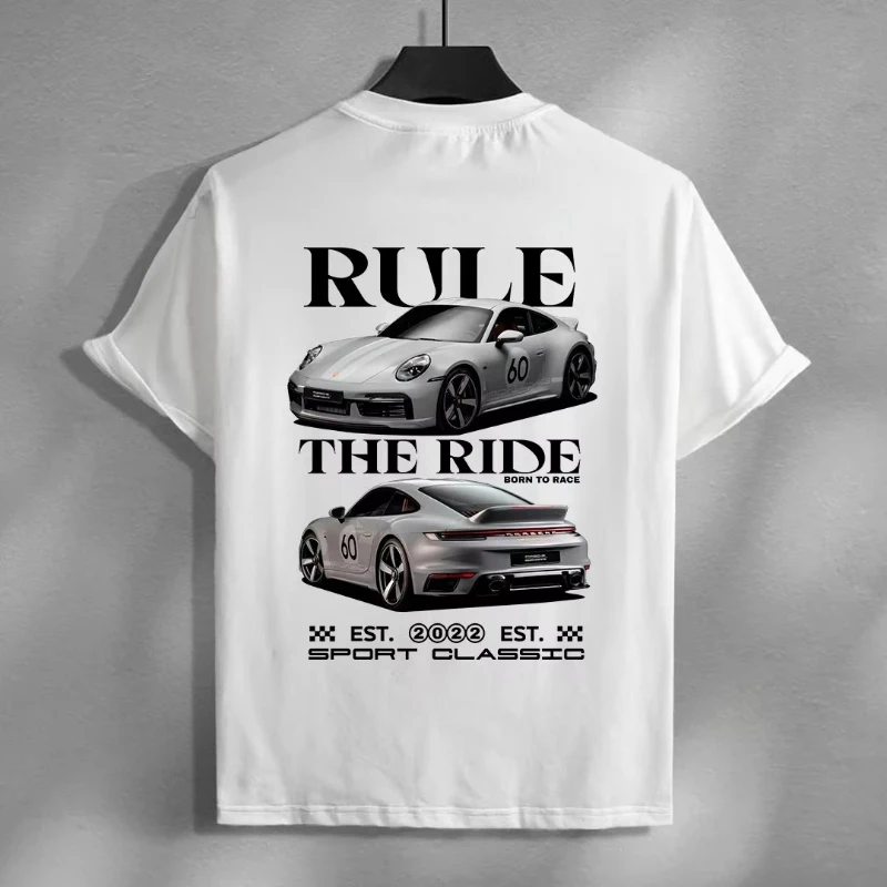 

Hot New Car T-shirt Design for Summer 2025 - Porsche 911 Sport Classic Loose Cotton Crewneck Casual T-shirt for Men and Women