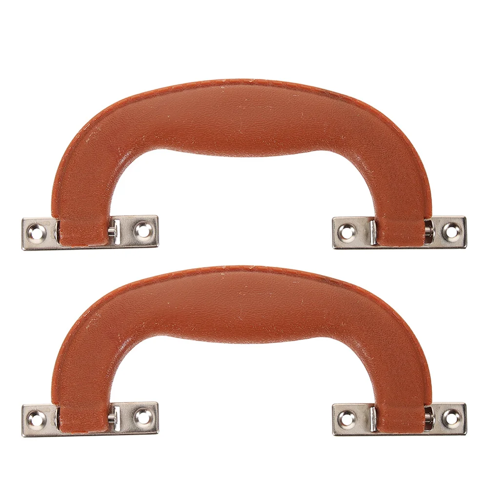 

2pcs Luggage Handle Zinc Alloy Base Side Bracket For Suitcases Travel Trunks Replacement Classic Style Durable Ergonomic Pull