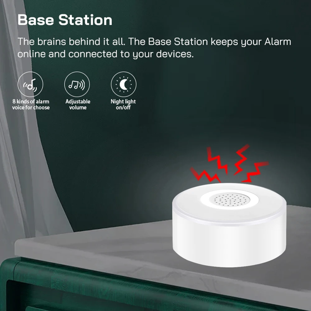 Imagem -03 - Agshome Tuya Wifi Porta Inteligente Casa Escritório Sistema de Alarme Segurança do Assaltante 120db Sirene Hub App Controle Remoto Alexa Google Suportado