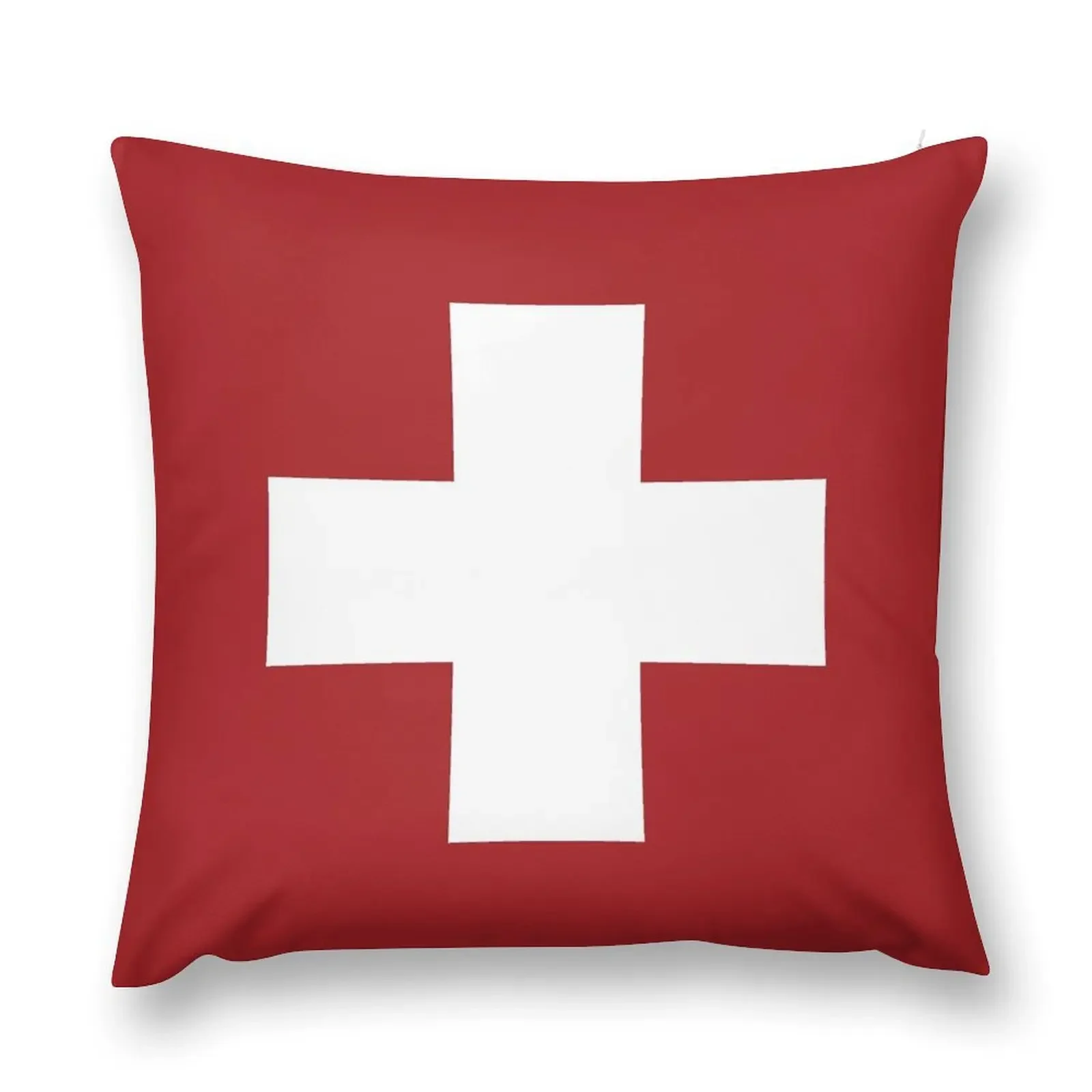 Swiss Cross Red Throw Pillow Decorative Cushion Throw Pillow Covers Decorative Sofa Cushions christmas pillow case