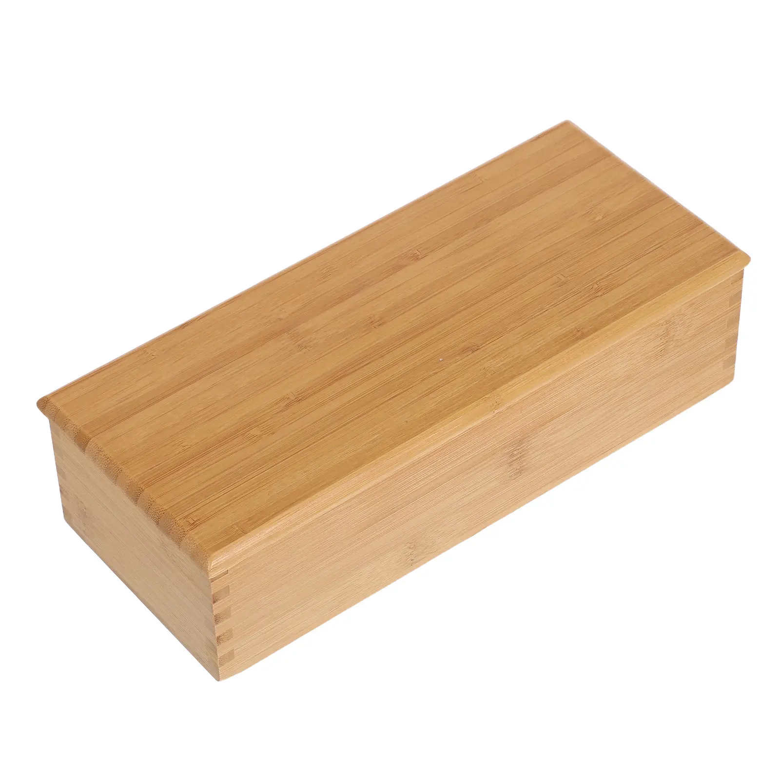 

Элегантный бамбуковый держатель для палочек с крышкой, разделенный контейнер для хранения столовых приборов (ложек, вилок) для организации кухонной столешницы