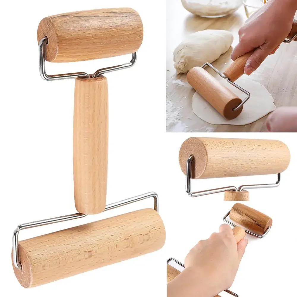 Rolling Pin Pastry and Pizza Baker Cookies Crush Baking Roller Crackers Kitchen Utensils Nuts Wooden