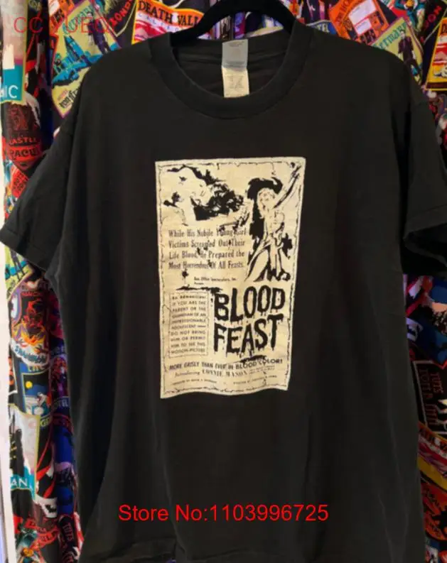 Vintage Blood Feast Horror Graphics Herschell G. Lewis Cult Movie T-Shirt FOTL