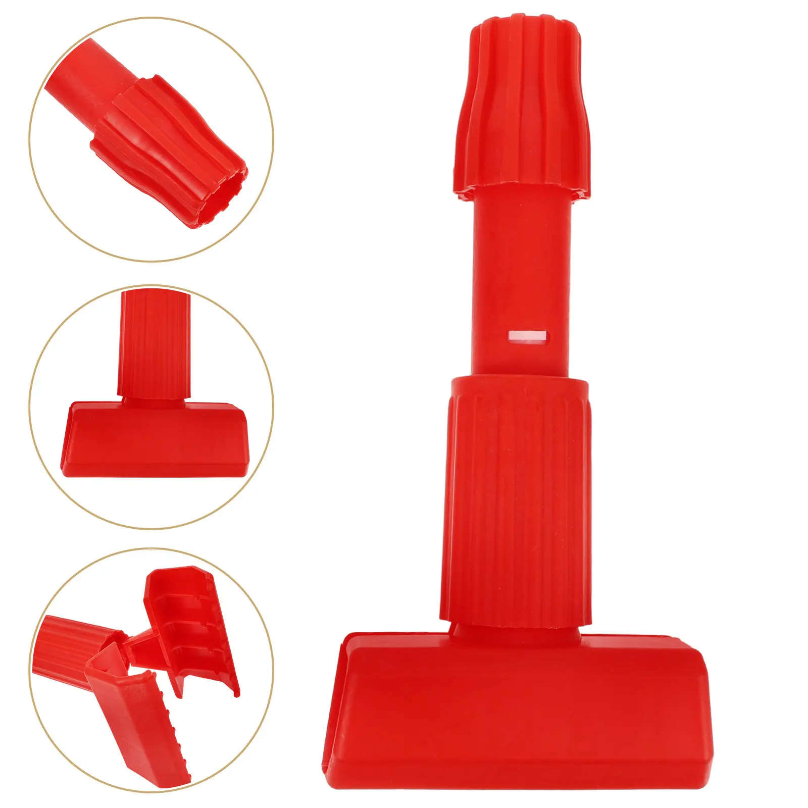 

Комплект из 2 зажимов для швабры с красной насадкой, коммерческие аксессуары для уборки пола, съемная сменная деталь, совместимая с пароочистителями