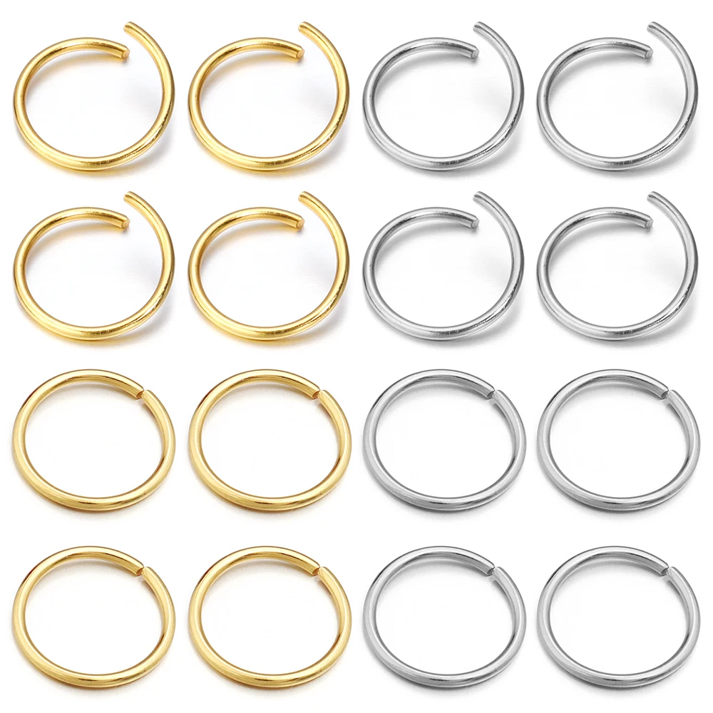 100-200pcs Stainless Steel Open Jump Rings Split Rings Connectors For DIY Jewelry Finding Making Accessories Wholesale Supplies