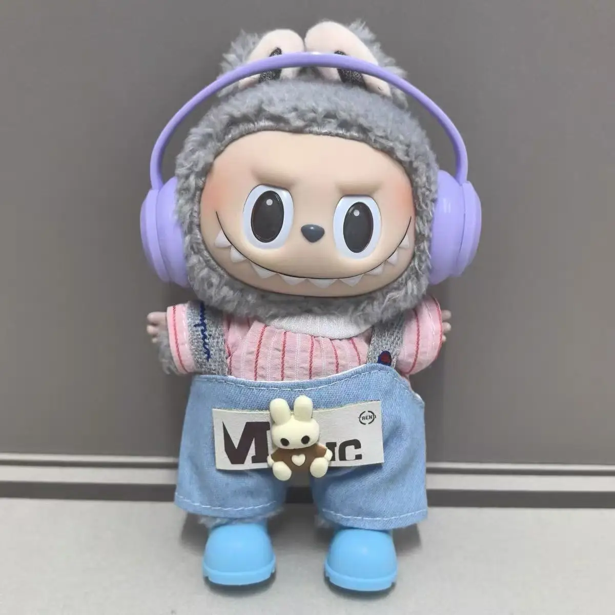 

DIY accessories for labubu V1 V2 shoes without lenses glasses stylish plastic headphone set plush doll decoration birthday gift