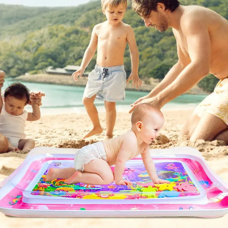 Baby Kids Water Playing Pad Cushion Educational Toys Gift 100cm Toddlers Crawling Water Play Mat Funny Time Pad Sensory Toys