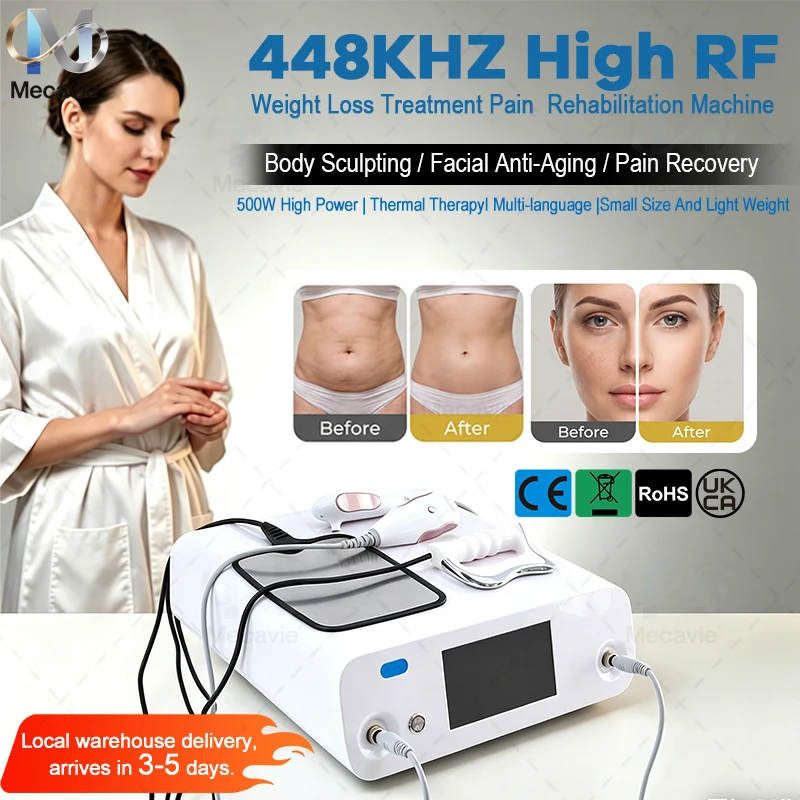 2026 448KHz 500W Multi‑Probe Beauty Machine, Deep Thermal Skin Care Device for Facial Lifting Full‑Body Contouring Salon Use