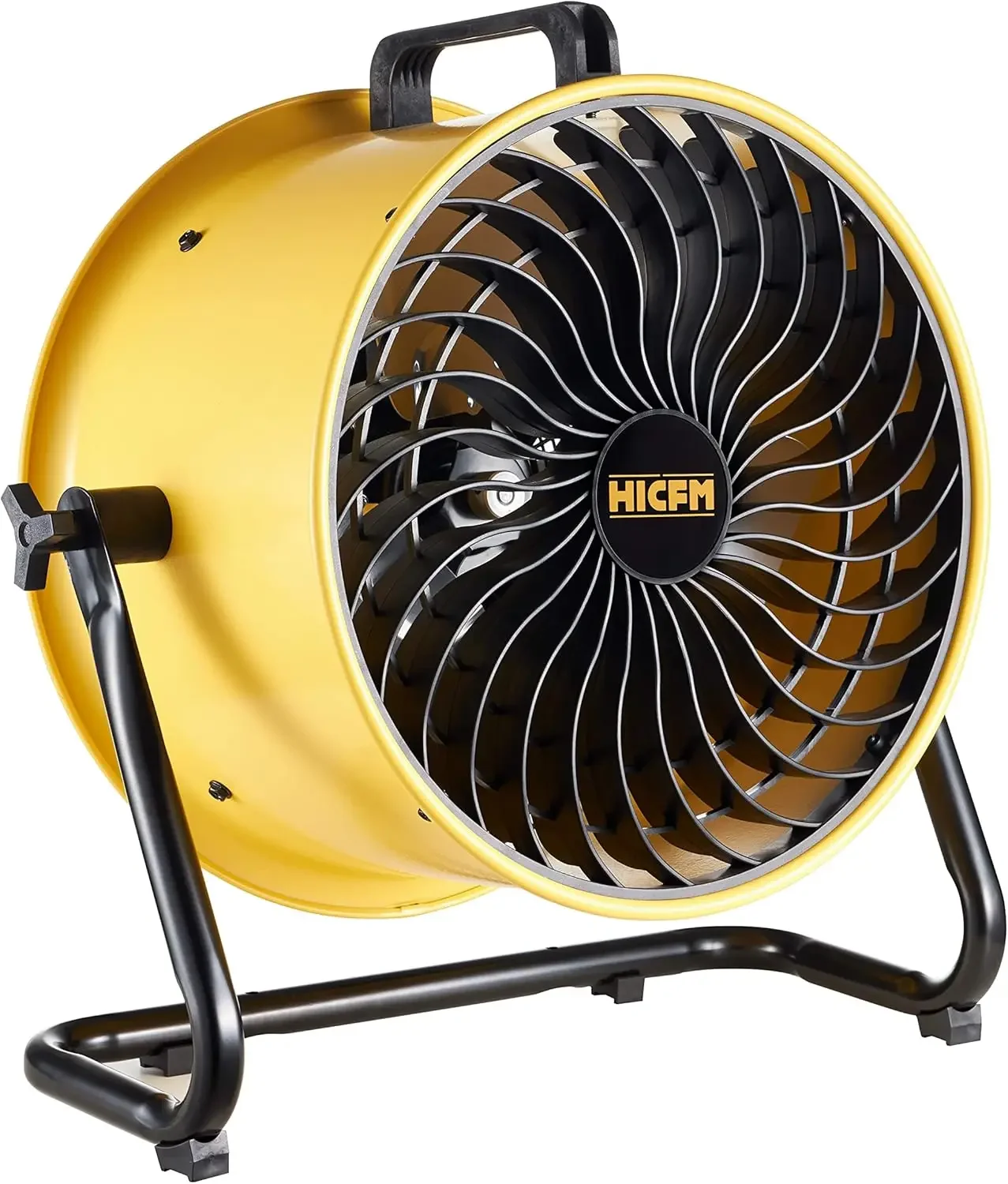 -velocity Drum Air Circulator Fan 2800 CFM Large Airflow Turbo Shop Floor Fan with 360-degree Pivoting Head, 3-speed 1/4 HP Moto