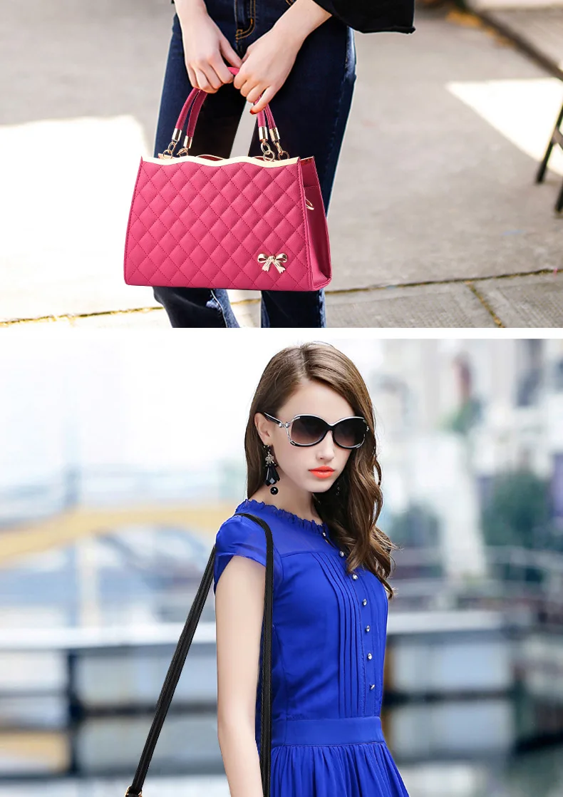 Einfarbig Mode Frauen Handtaschen Weiche Leder Tote Tasche Casual Große Umhängetaschen für Frauen Neue Schulter Messenger Taschen – Detail 7